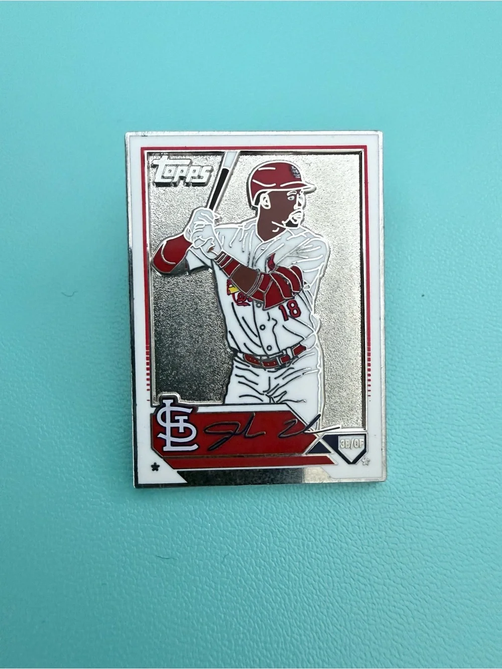 Two Topps Trading Card Pins